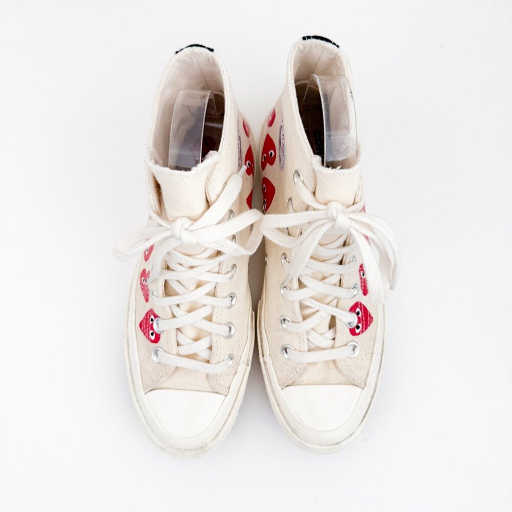 Converse Comme des Garçons Play x Chuck 70 Hi Top Multi Hearts sneakers - Picture 5 of 11
